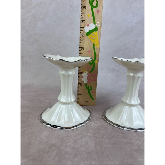 Vintage Lenox Fine China Solitaire Candle Stick Holders - Picture 6 of 6